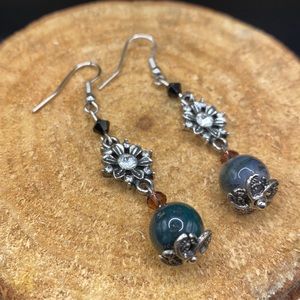 Timeless Drop Earrings Autumn Green